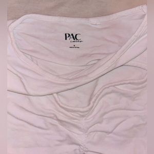 Pac by Pacsun White Cropped Cutout Shirt